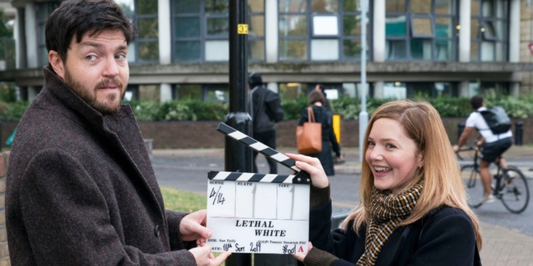 Tom Burke behind the scenes