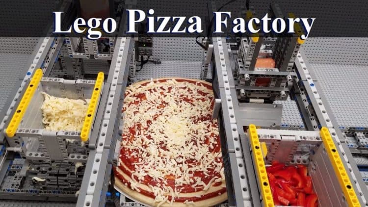 Guy Builds An Automated Pizza Assembly Line Out Of Legos