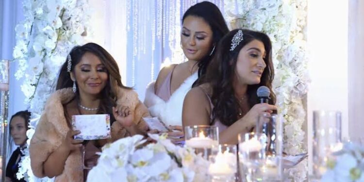 Snooki at Angelina Pivarnick's wedding