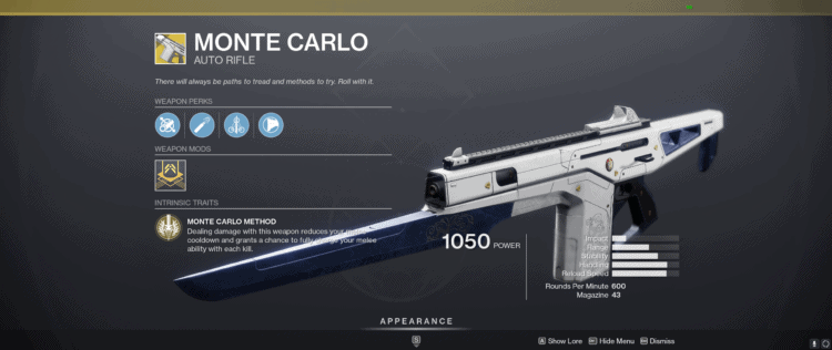 Destiny 2 Monte Carlo