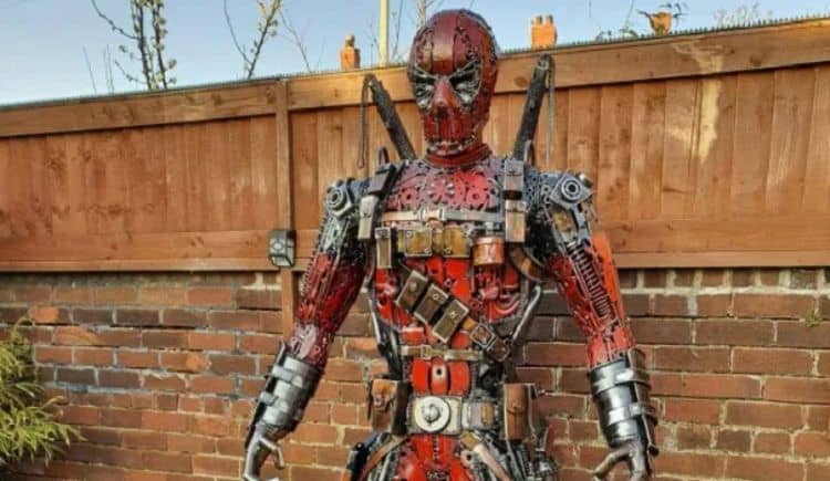 Check Out This Handmade Recycled Metal Deadpool Sculpture