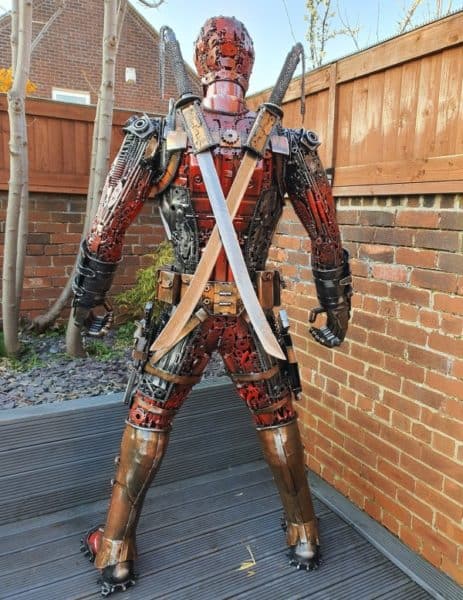 Check Out This Handmade Recycled Metal Deadpool Sculpture