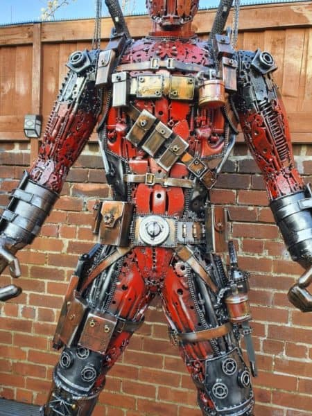 Check Out This Handmade Recycled Metal Deadpool Sculpture