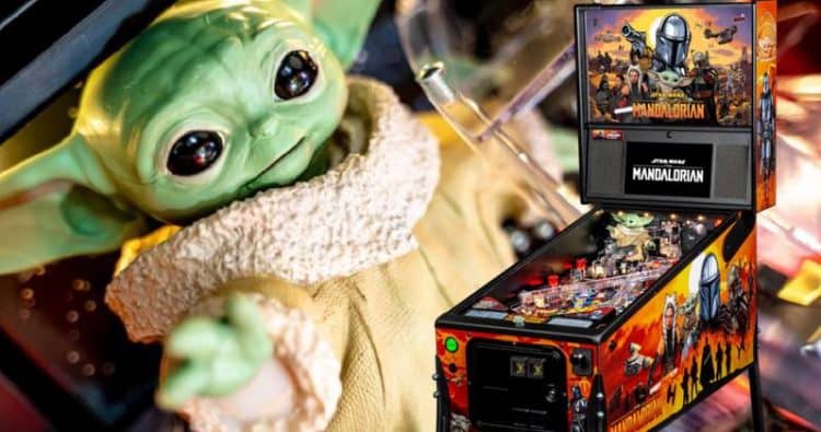 This Mandalorian Pinball Machine With Baby Yoda is Awesome