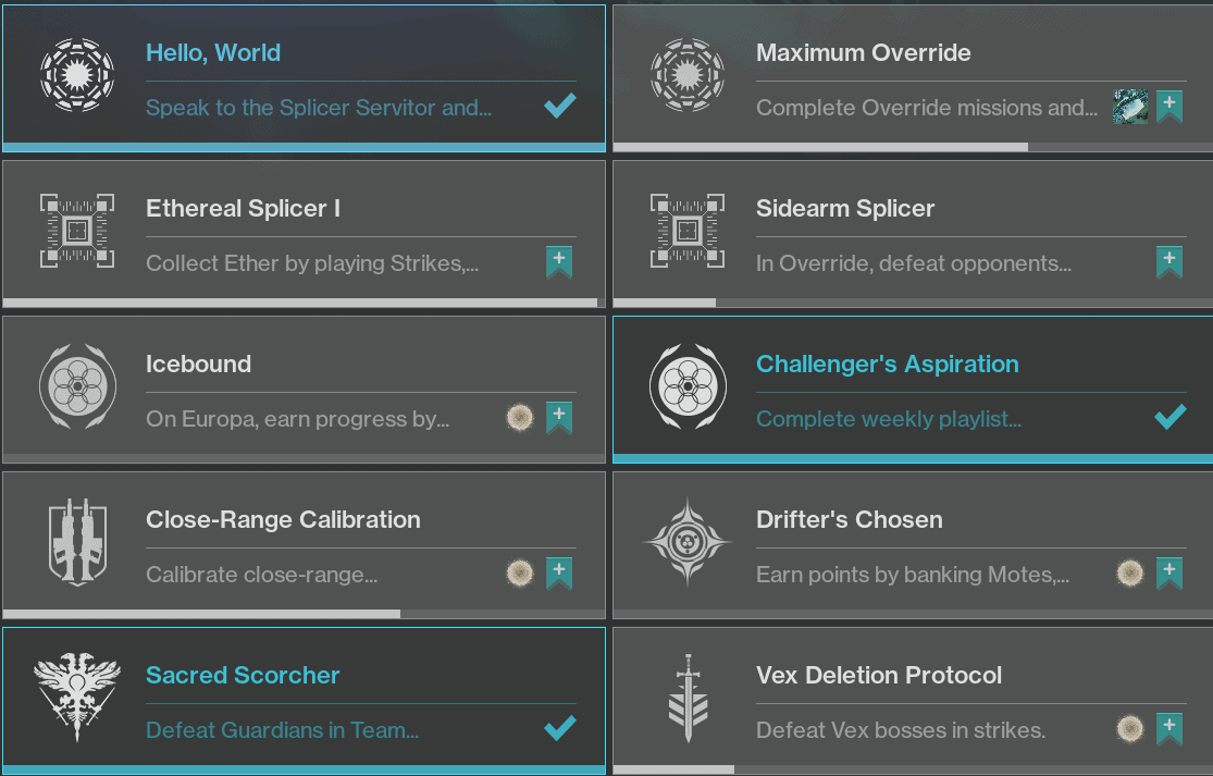 destiny 2 week 1 challenges