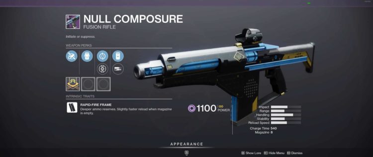 null composure destiny 2