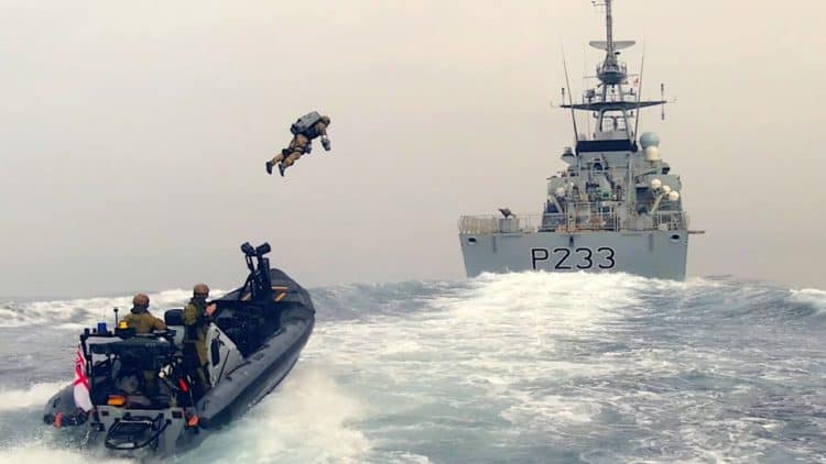 Watch Royal Marines Board A Ship Using A Jet Pack