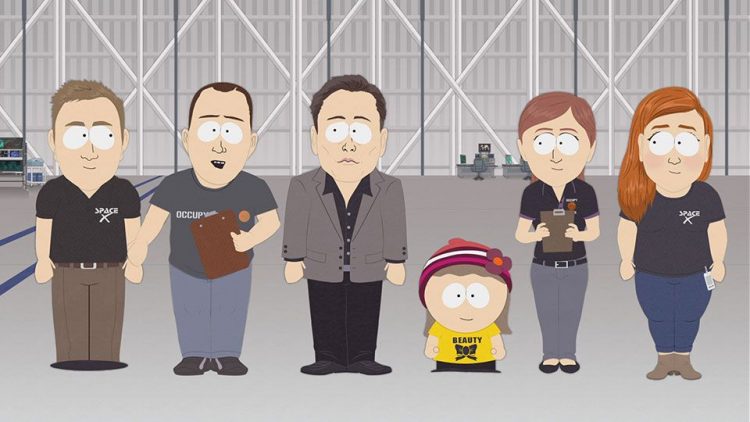Elon Musk appearing in South Park