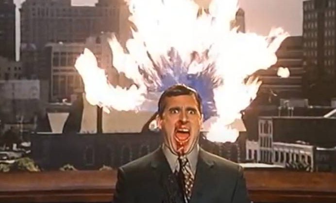 Bruce Almighty Steve Carell Fire