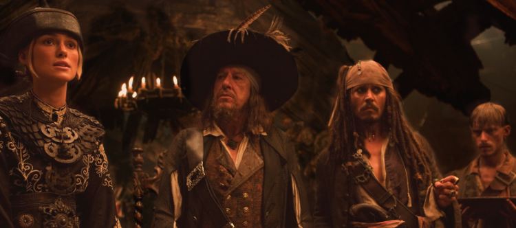 Pirates Sparrow Knightley Barbossa