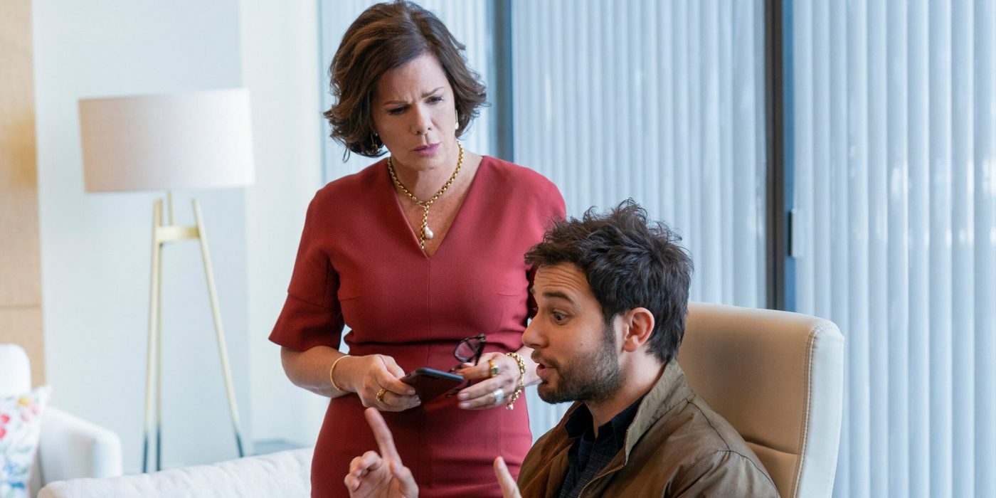 Marcia Gay Harden and Skylar Astin in So Help Me Todd