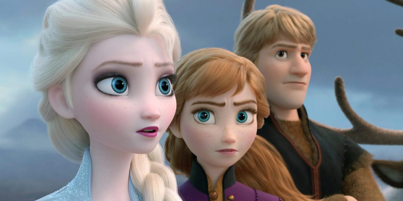 Elsa, Anna, and Kristoff in Frozen
