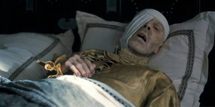 King Viserys on his death bed