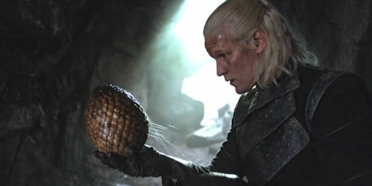 Daemon with dragon egg in House of the Dragon