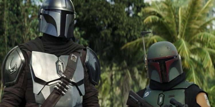 Din Djarin, The Mandalorian, and Boba Fett.