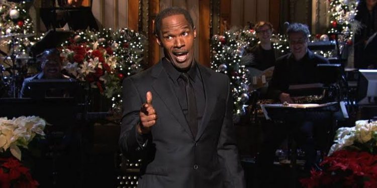 Jamie Foxx as host of Saturday Night Live