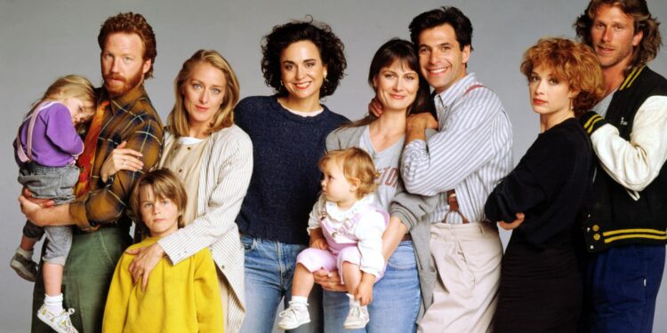 Polly Draper and the cast of Thirtysomething