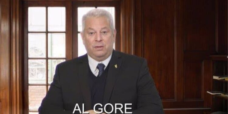 Trey Parker as deepfake Al Gore in Sassy Justice