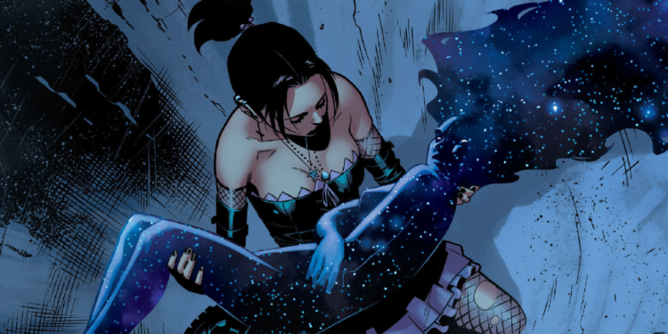 Nico Minoru holding a passed out SIngularity