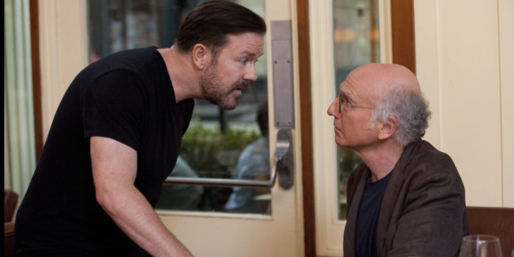 Ricky Gervais and Larry David Stare Off