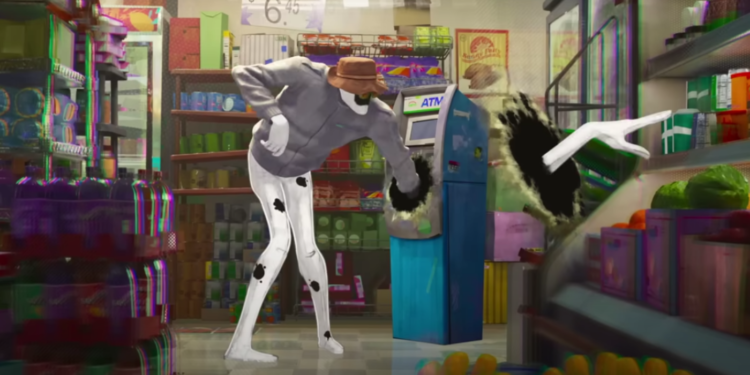 The Spot using his portal powers to steal snacks from a bodega