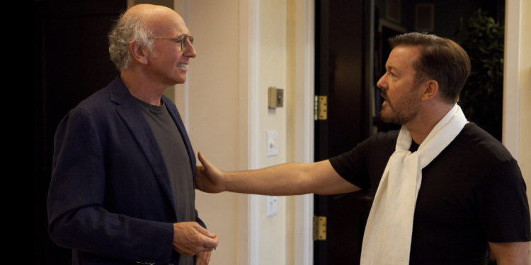 Larry David and Ricky Gervais in Season 8 of Curb Your Enthusiasm