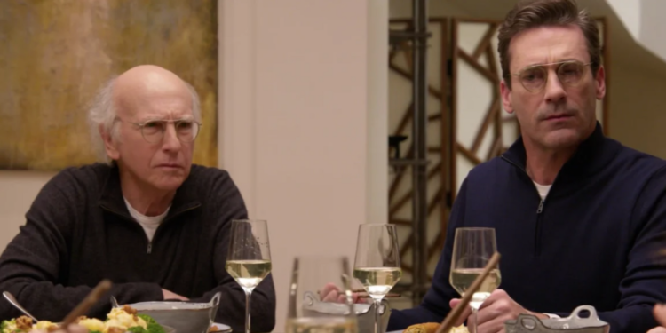 Jon Hamm and Larry David Dinner scene