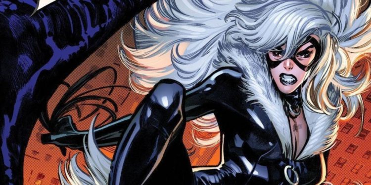 Felicia Hardy as Black Cat, holding a whip