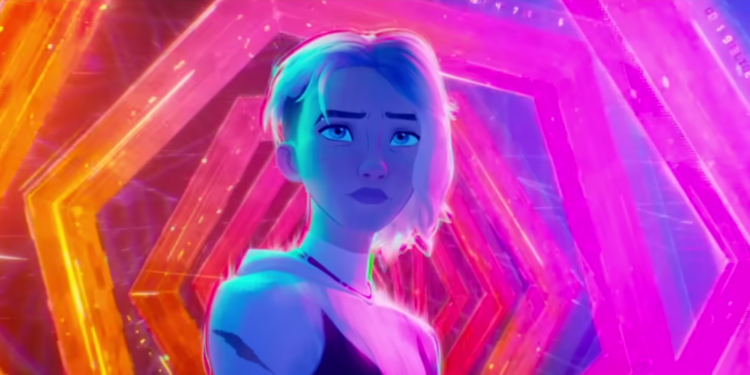 Spider-Gwen standing in front of a dimensional portal