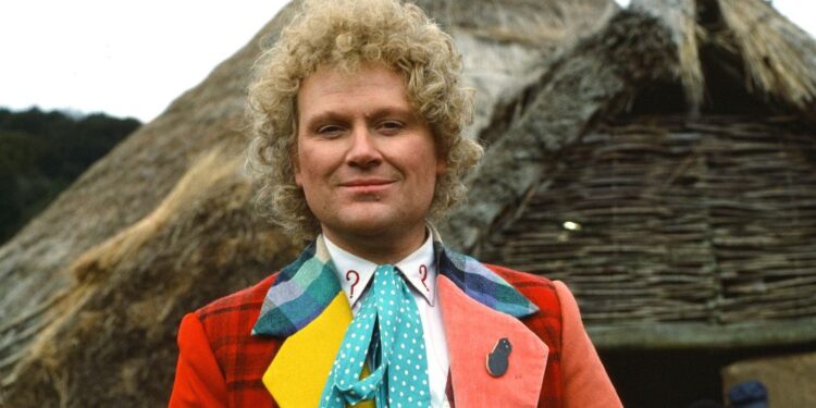 Colin Baker dressed as the Sixth Doctor from Doctor Who