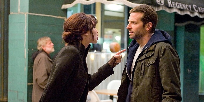 Jennifer Lawrence and Bradley Cooper in Silver Linings Playbook