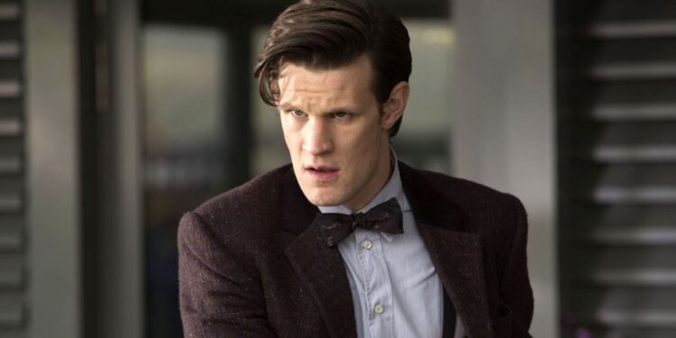 Matt Smith looking serious as the Eleventh Doctor in Doctor Who