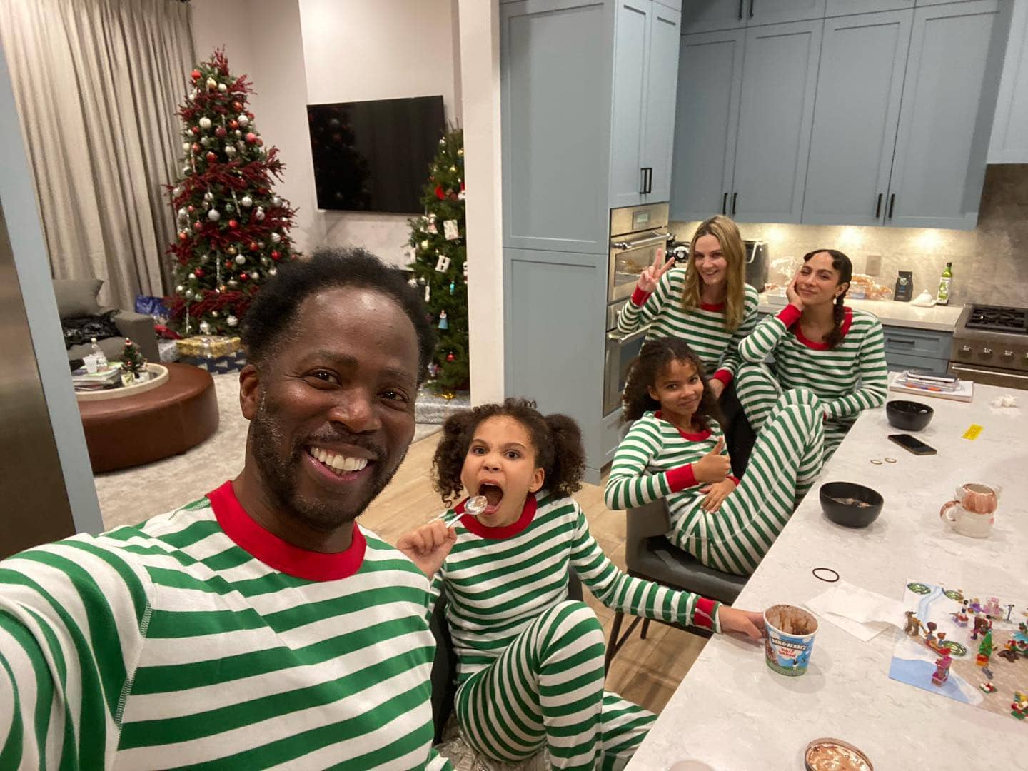 Harold Perrineau and his family