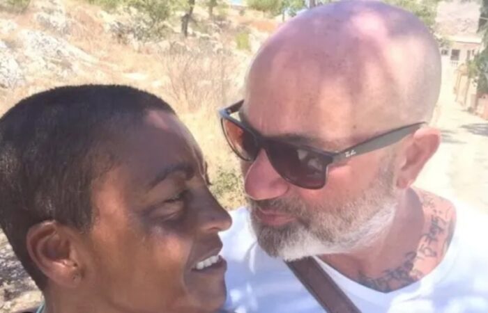 Adjoa Andoh and her husband