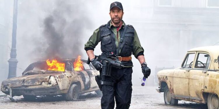 Chuck Norris in The Expendables 2