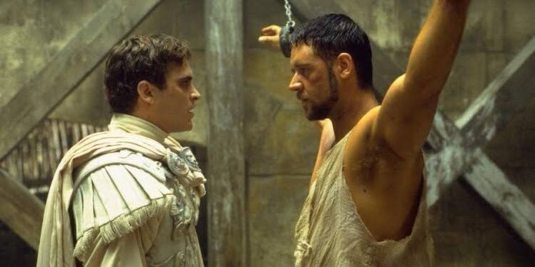 Commodus and Maximus in Gladiator