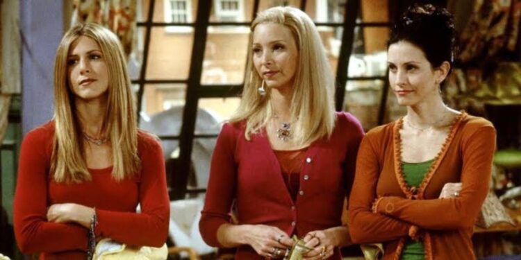 Lisa Kudrow and co-stars in Friends