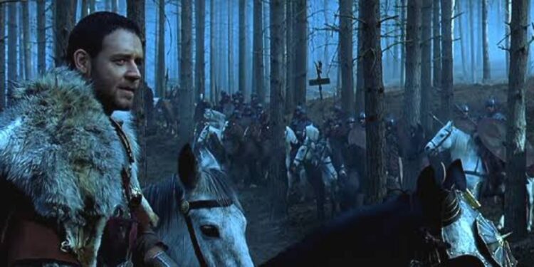 Russell Crowe's Maximus battle scene in Gladiator