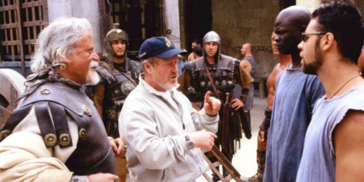 Scott Ridley directing Gladiator