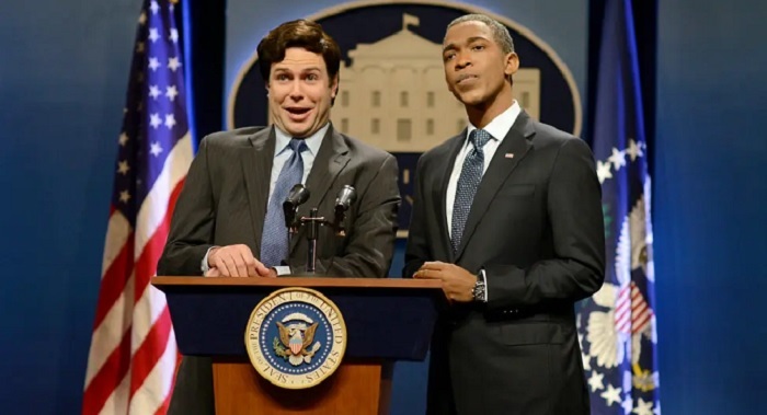 Taran Killam and Jay Pharoah in an episode of Saturday Night Live 