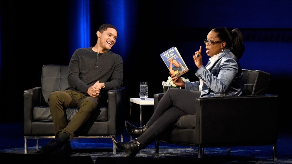 Trevor Noah talks about his book with Oprah