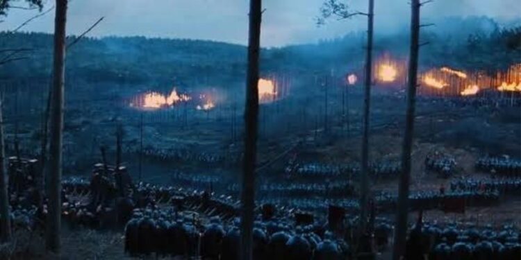 burning forest in Gladiator (2000)
