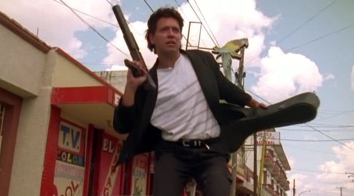 A scene from Robert Rodriguez's debut film El Mariachi