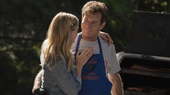 Dennis Quaid and Heather Graham in "On A Wing And A Prayer" (2023)