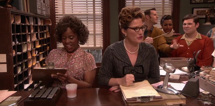 Ana Gasteyer as Principal McGee with glasses