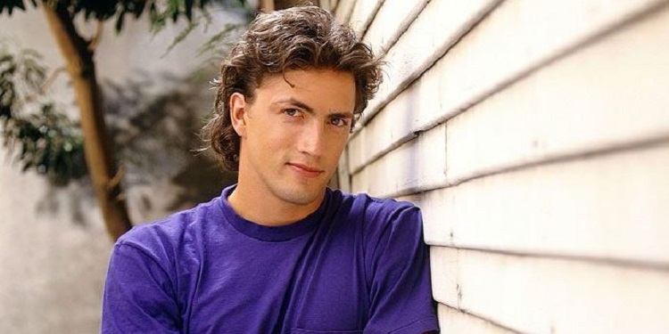 Andrew Shue Photoshoot in purple shirt