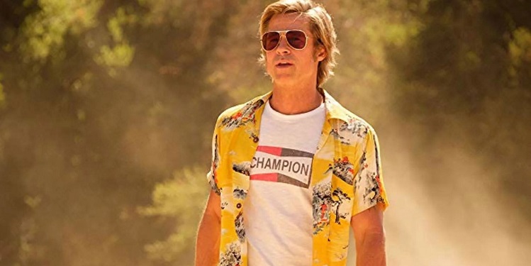 Brad Pitt movies - in Yellow Shirt in Once Upon a Time in Hollywood