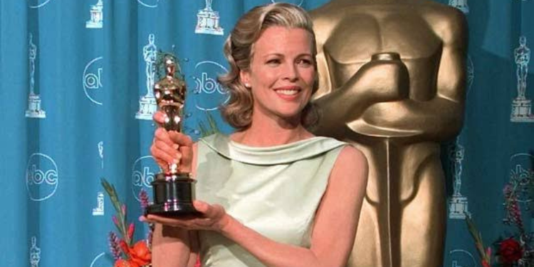 Kim Basinger and her Oscar