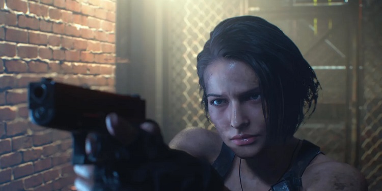 A character aiming with a gun in Resident Evil - Games Movie TV Adaptation