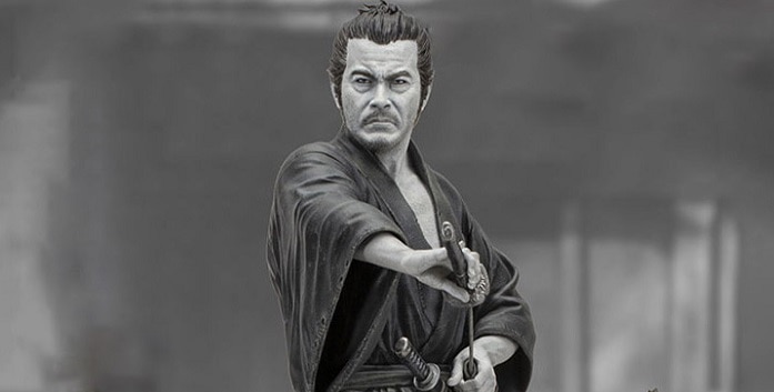 Toshiro Mifune in a samurai outfit